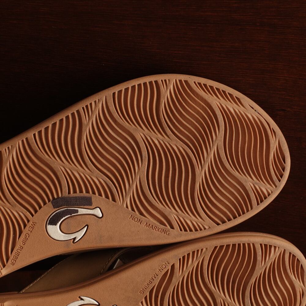 OluKai Sandals WMS SZ 6 Brown La'i Slide Slip On Shoes Coastal Comfort Vacation - Picture 12 of 12